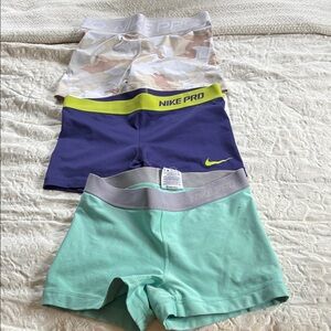 Nike Athletic Short Trio — Purple, Mint & Camo